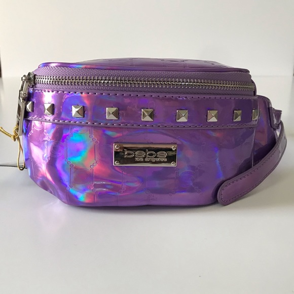 Bebe Danny Fanny Pack in Holographic Violet - Picture 4 of 8